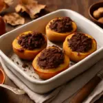 Pesche ripiene con cacao e amaretti: la ricetta dell’autunno che conquista con pochi ingredienti